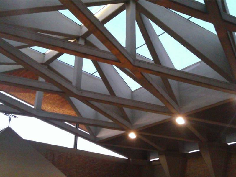 Dettaglio travature del quadriportico