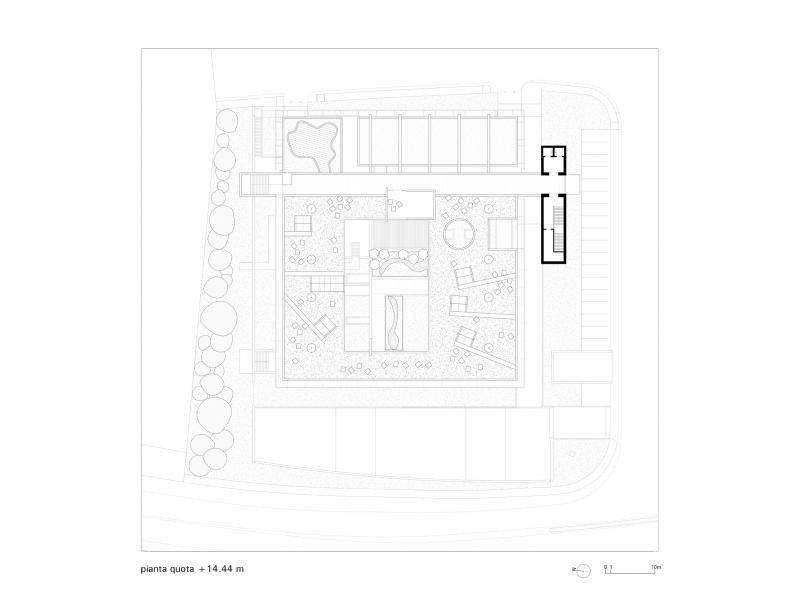 Disegno di progetto, pianta terzo livello