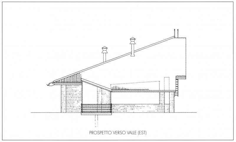 Prospetto est, verso valle