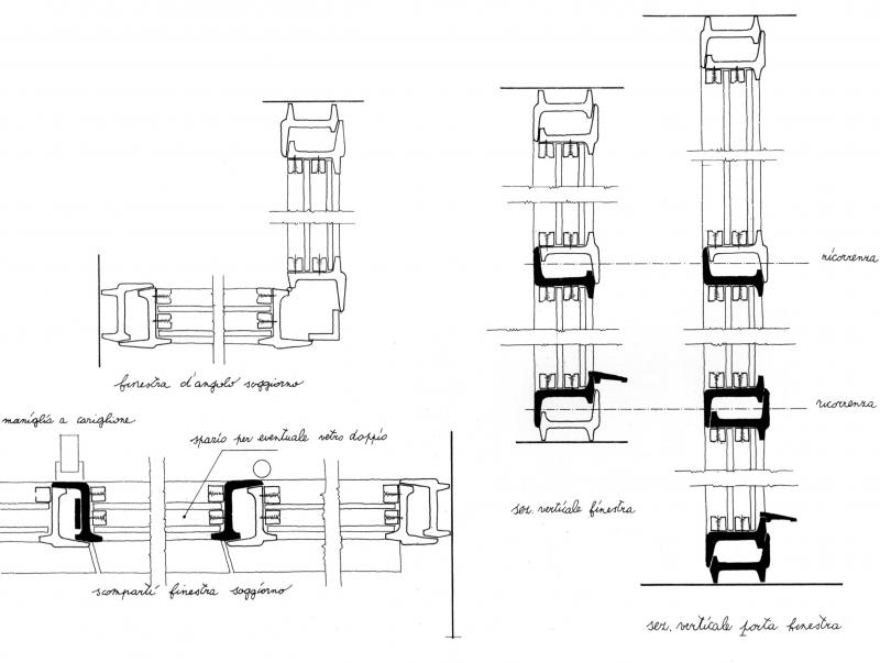 Particolare del serramento-veranda