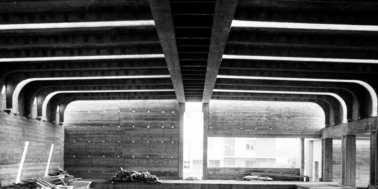 Piscina in costruzione 1971