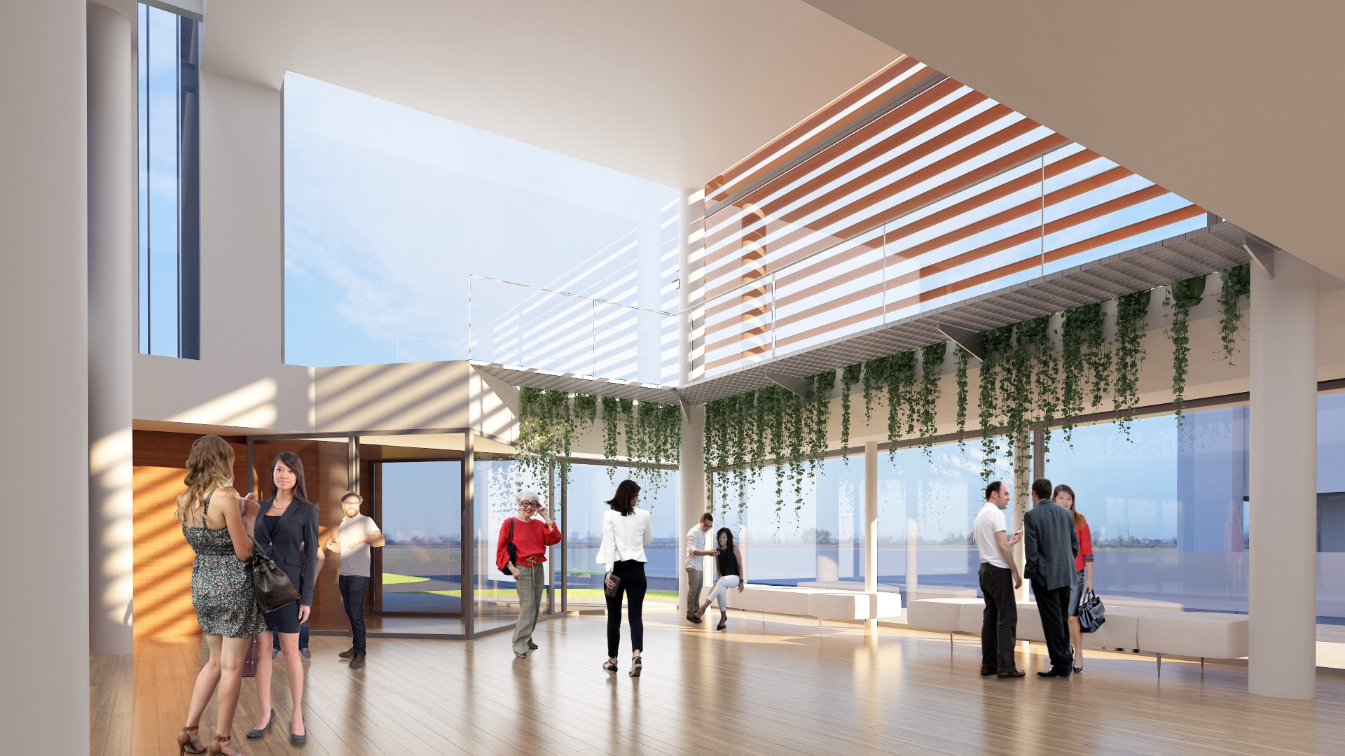 Render, Interno, Foyer d'ingresso