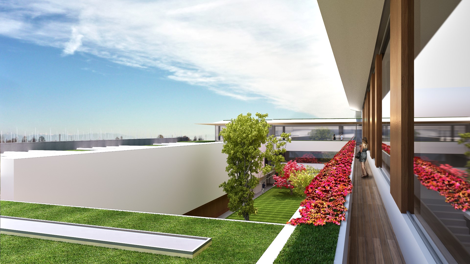 Render, particolare del prospetto