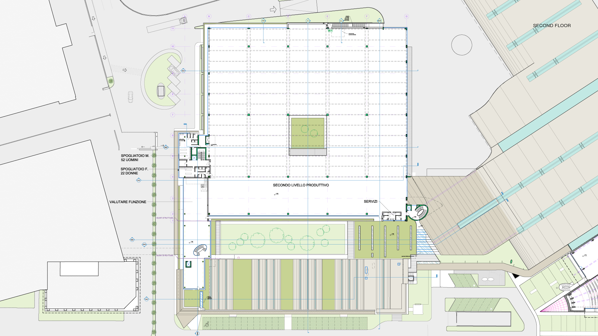 Pianta del secondo piano