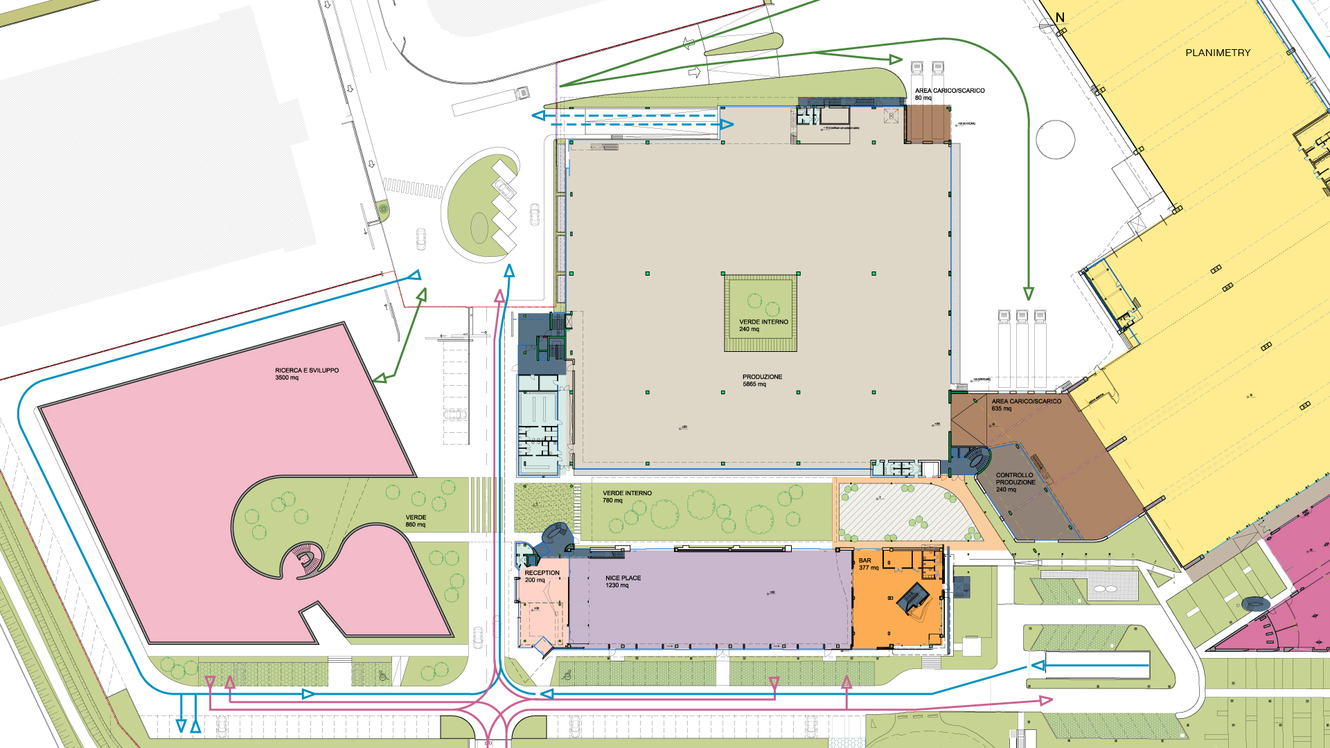 Planimetria dell’area di intervento