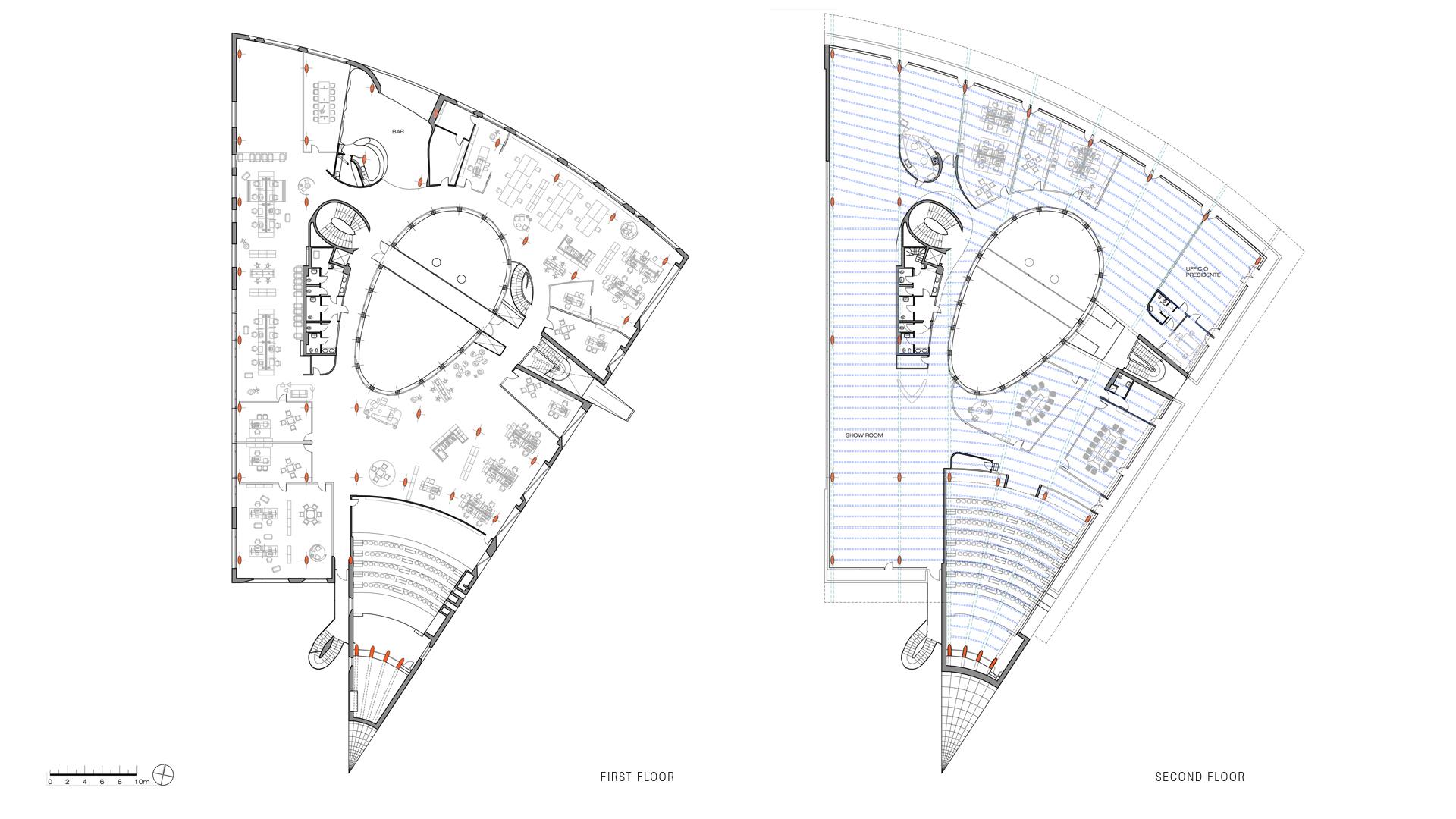 Piante del primo e del secondo piano