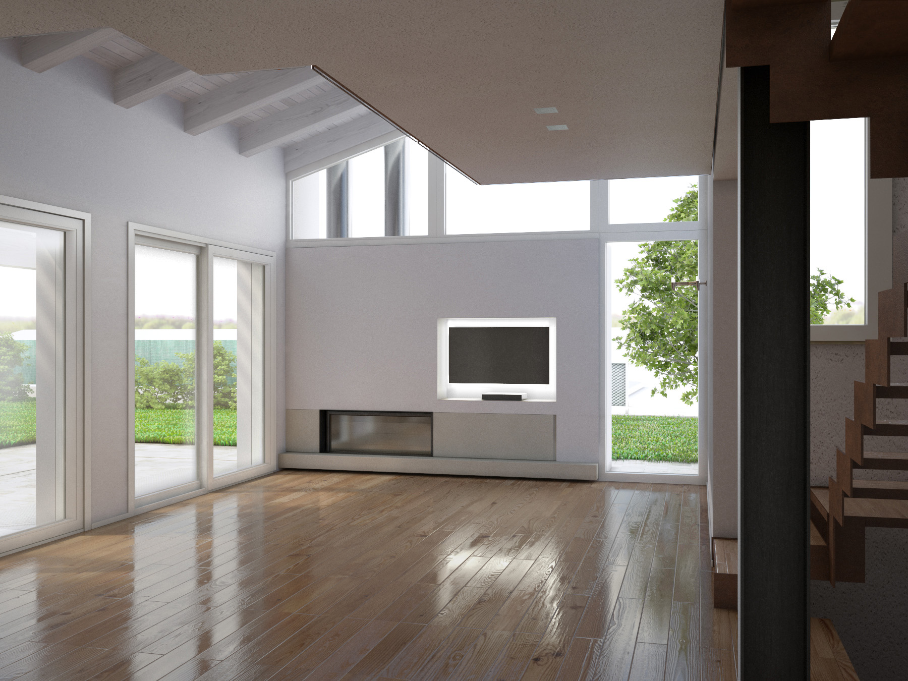 Render interni - zona living