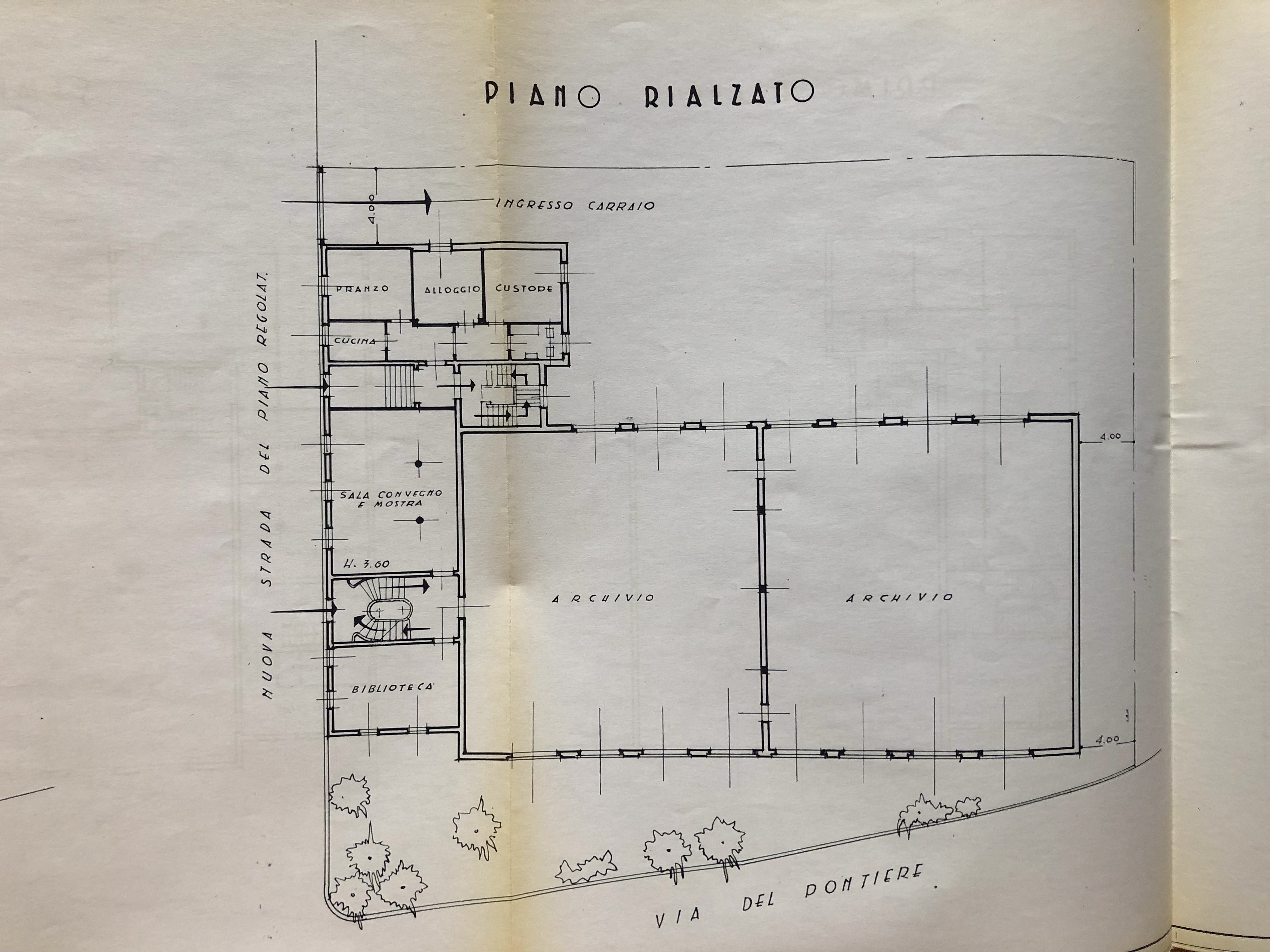 Pianta piano rialzato, progetto preliminare