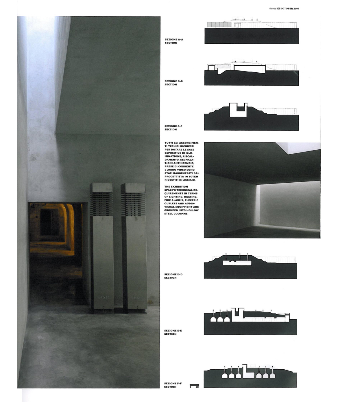 Sezioni schematiche di progetto