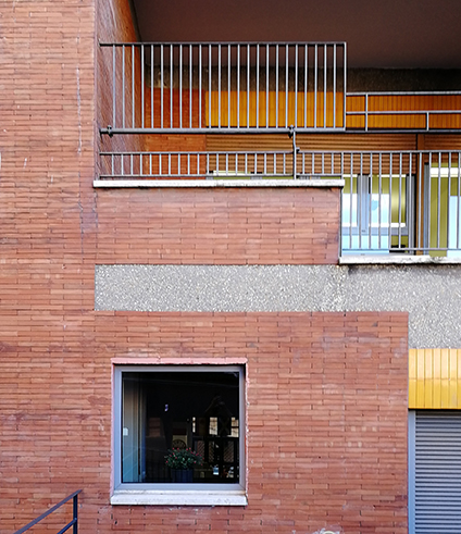 Vista del prospetto laterale