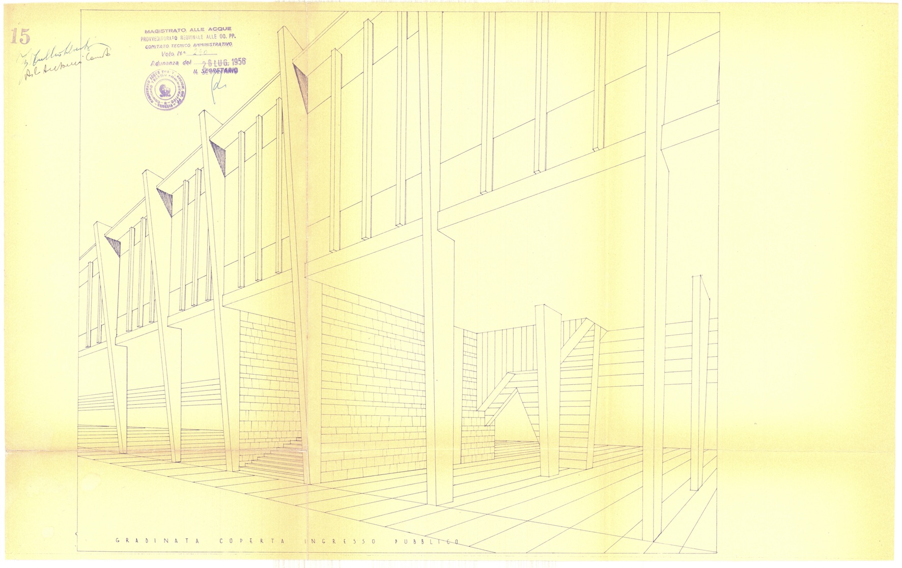 Particolare dell'ingresso, ipotesi non realizzata