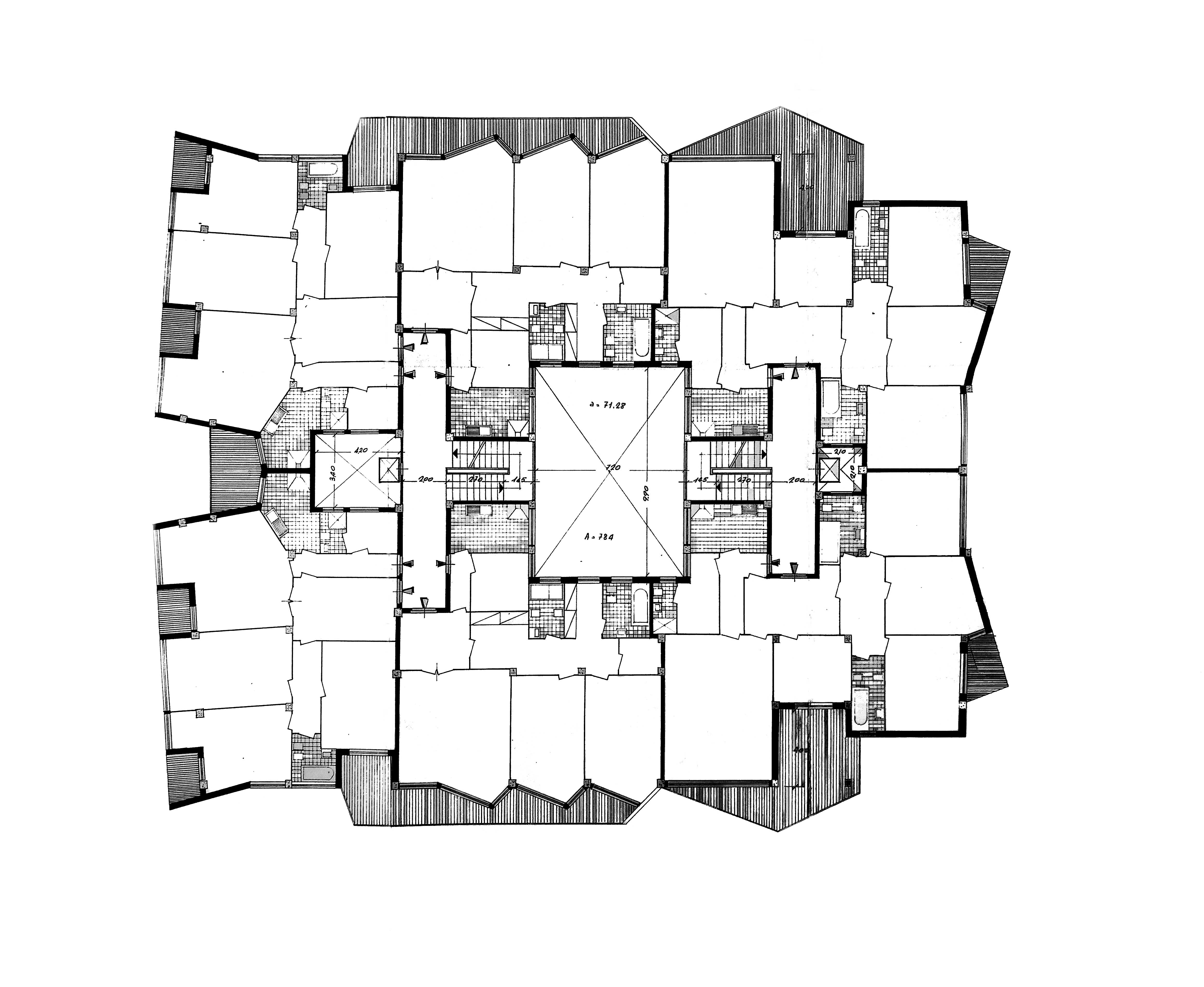 Pianta del piano tipo