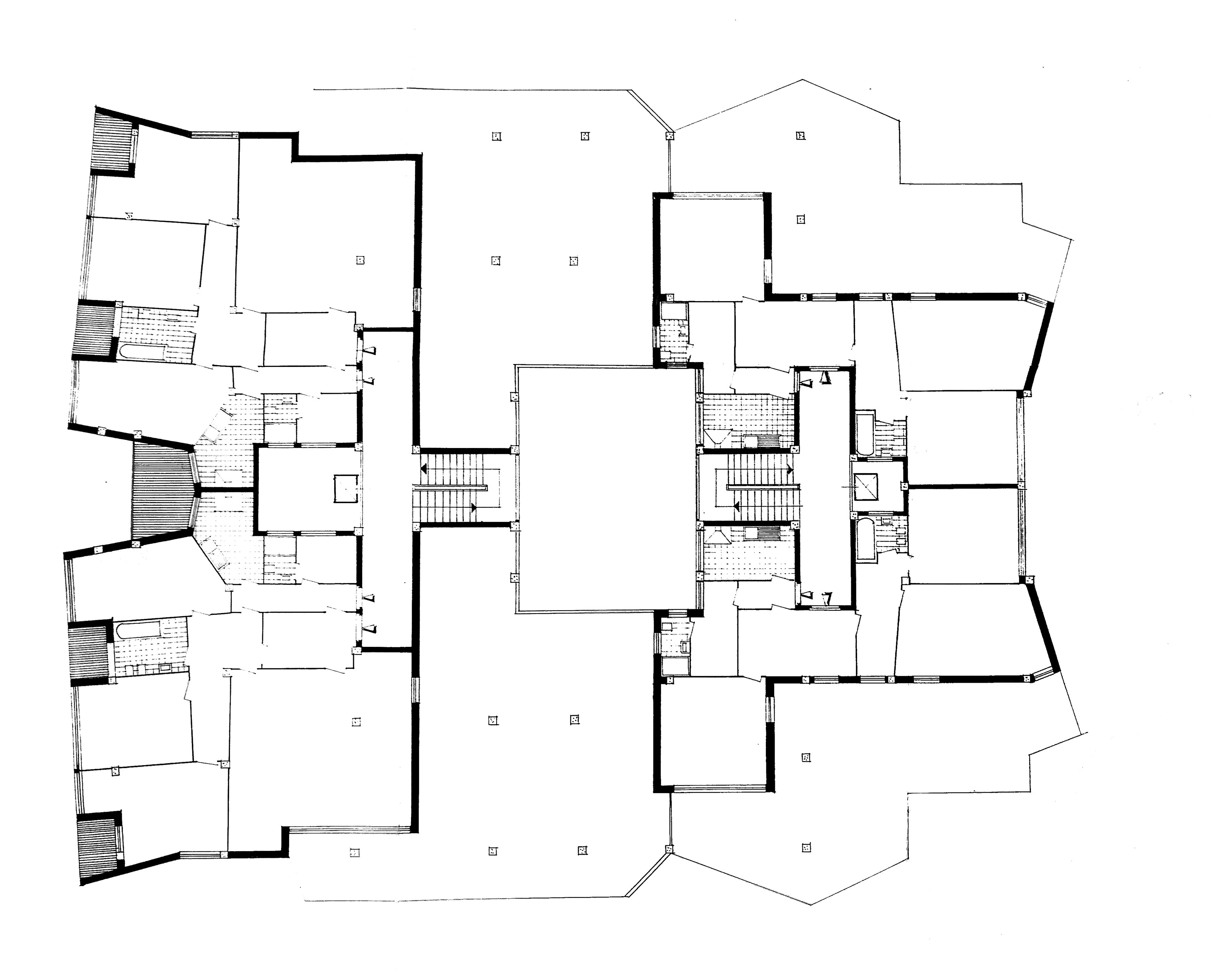 Pianta del piano attico