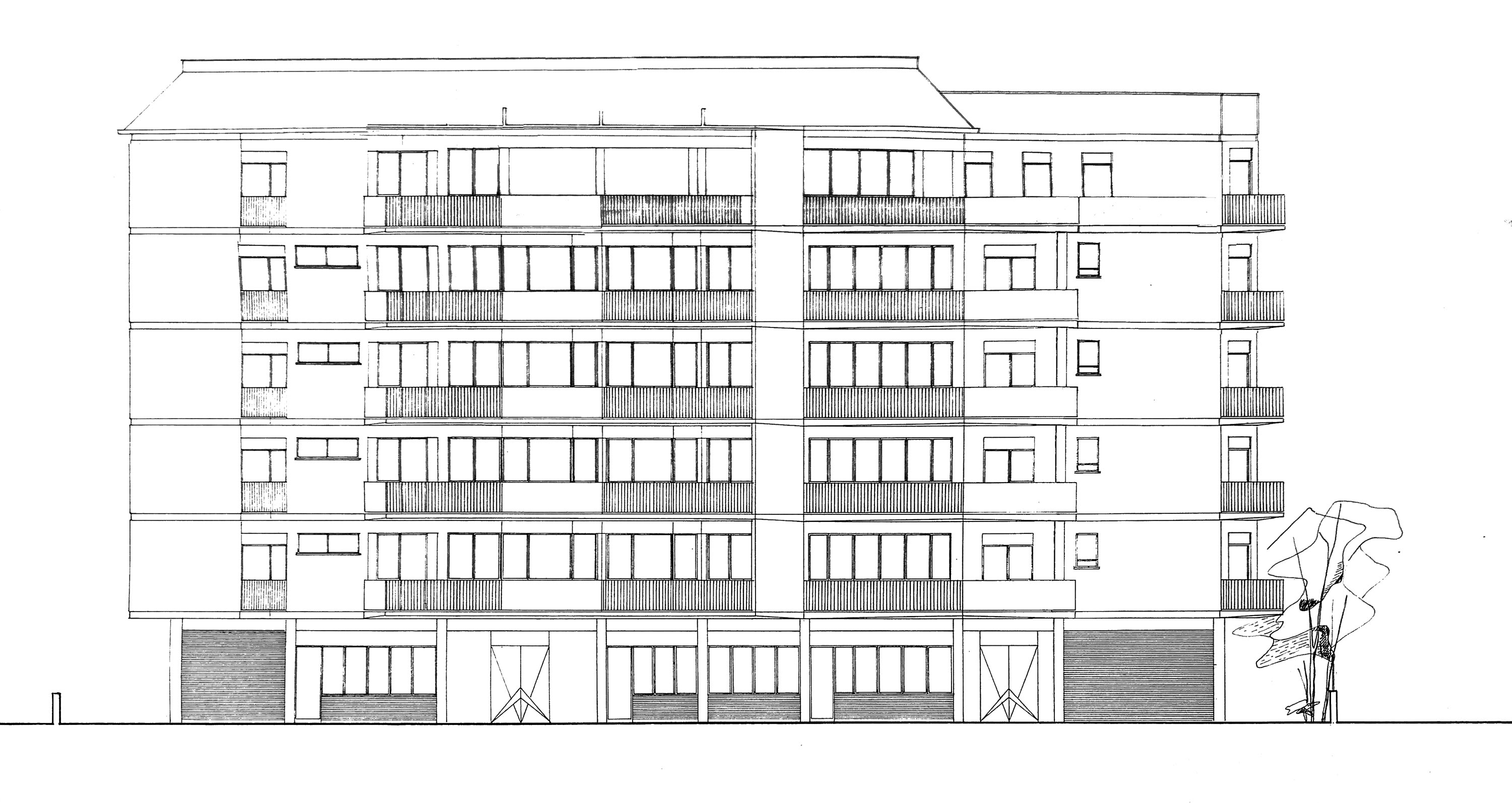 Prospetto est su viale Tiziano