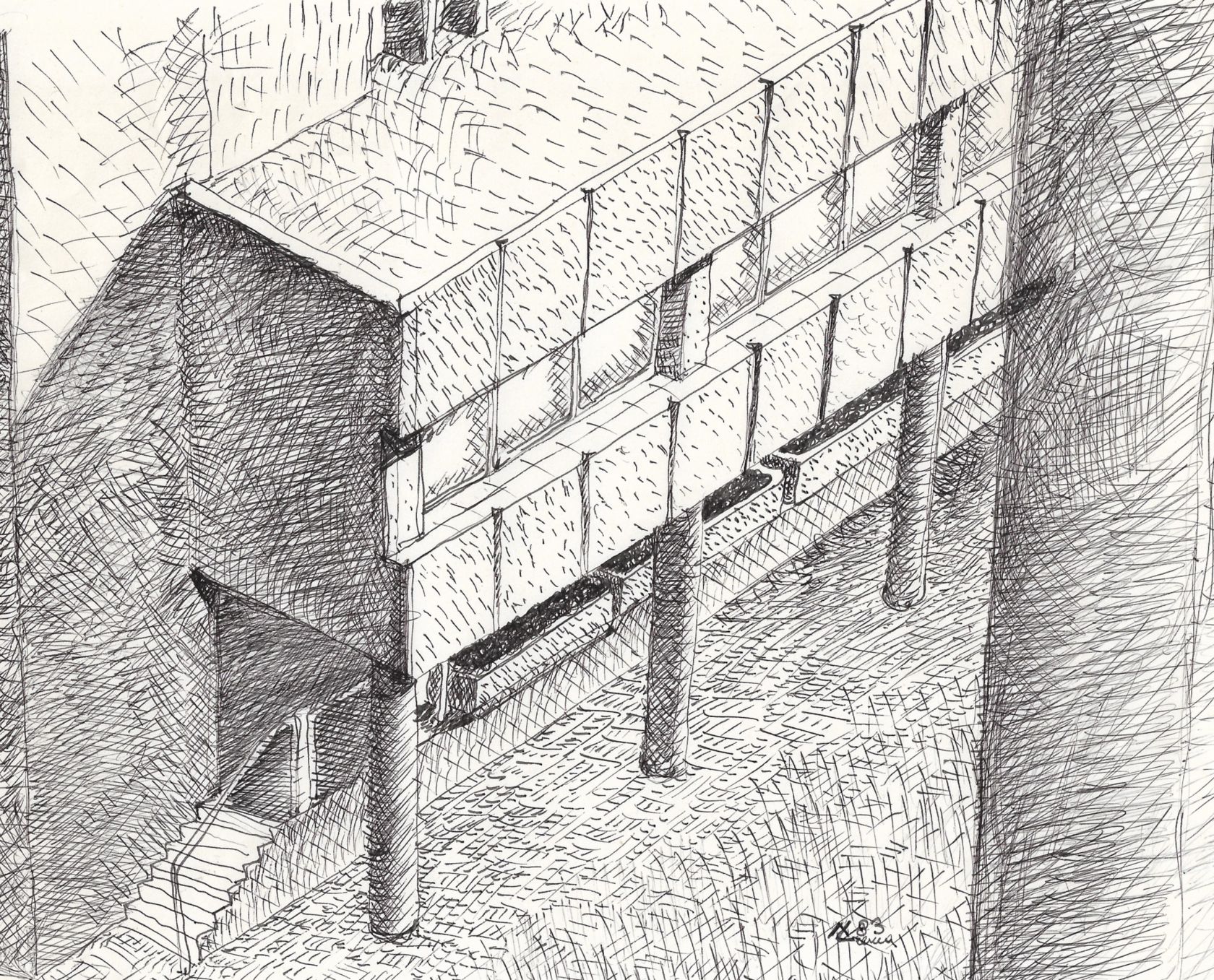 schizzo - studio canonica (1983)