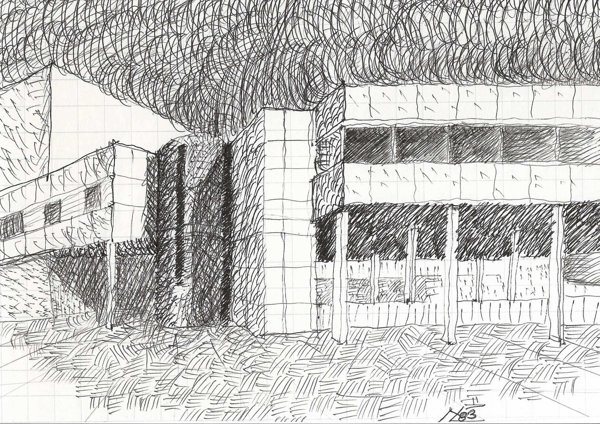 schizzo - studio canonica (1983)