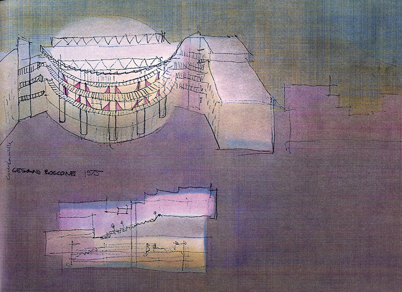 Guido Canella, Disegno di studio, 1975