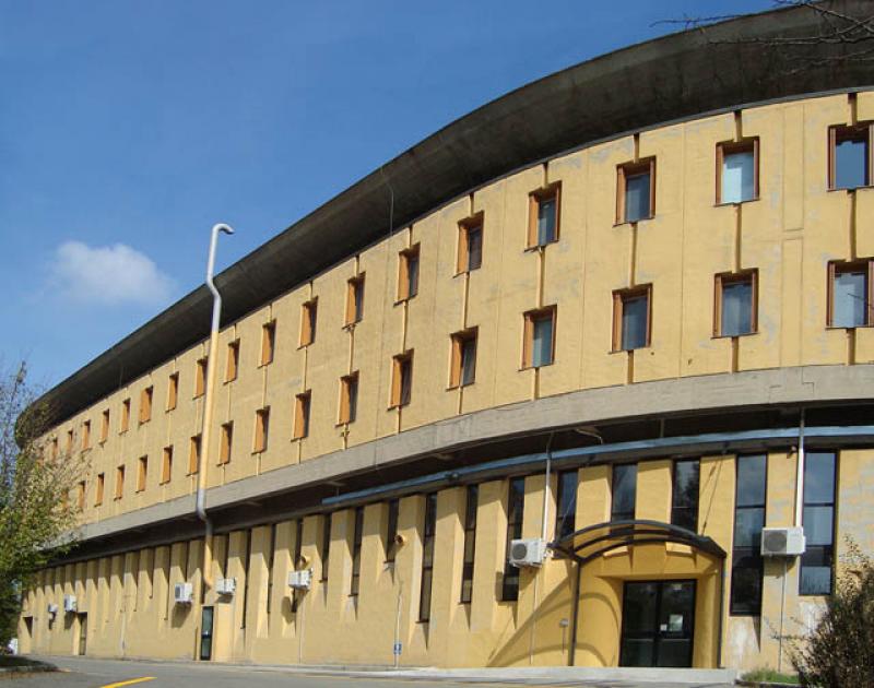 Veduta Sud-Ovest del prospetto esterno dell’ala sinistra