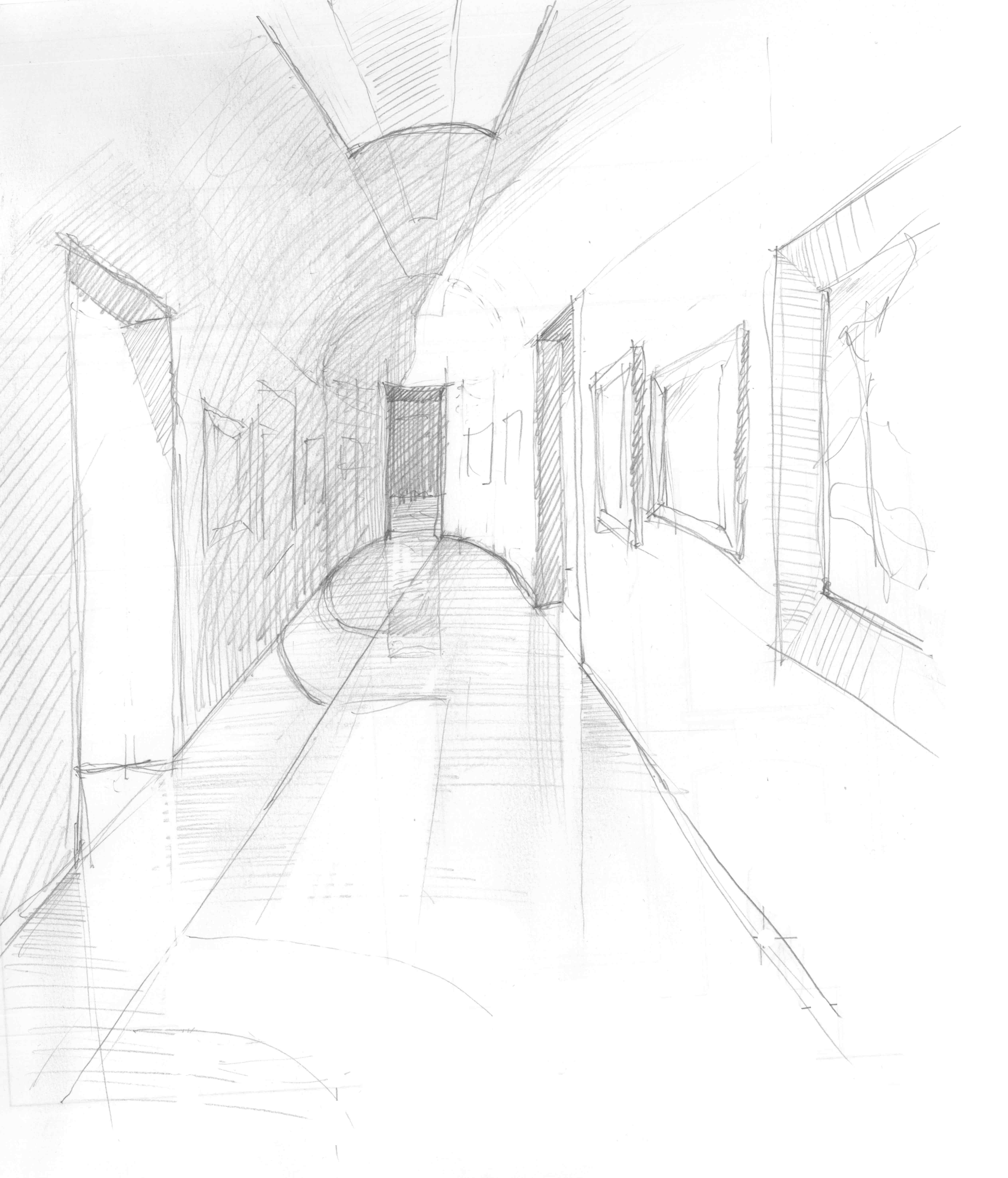 Schizzo della galleria degli acquarelli