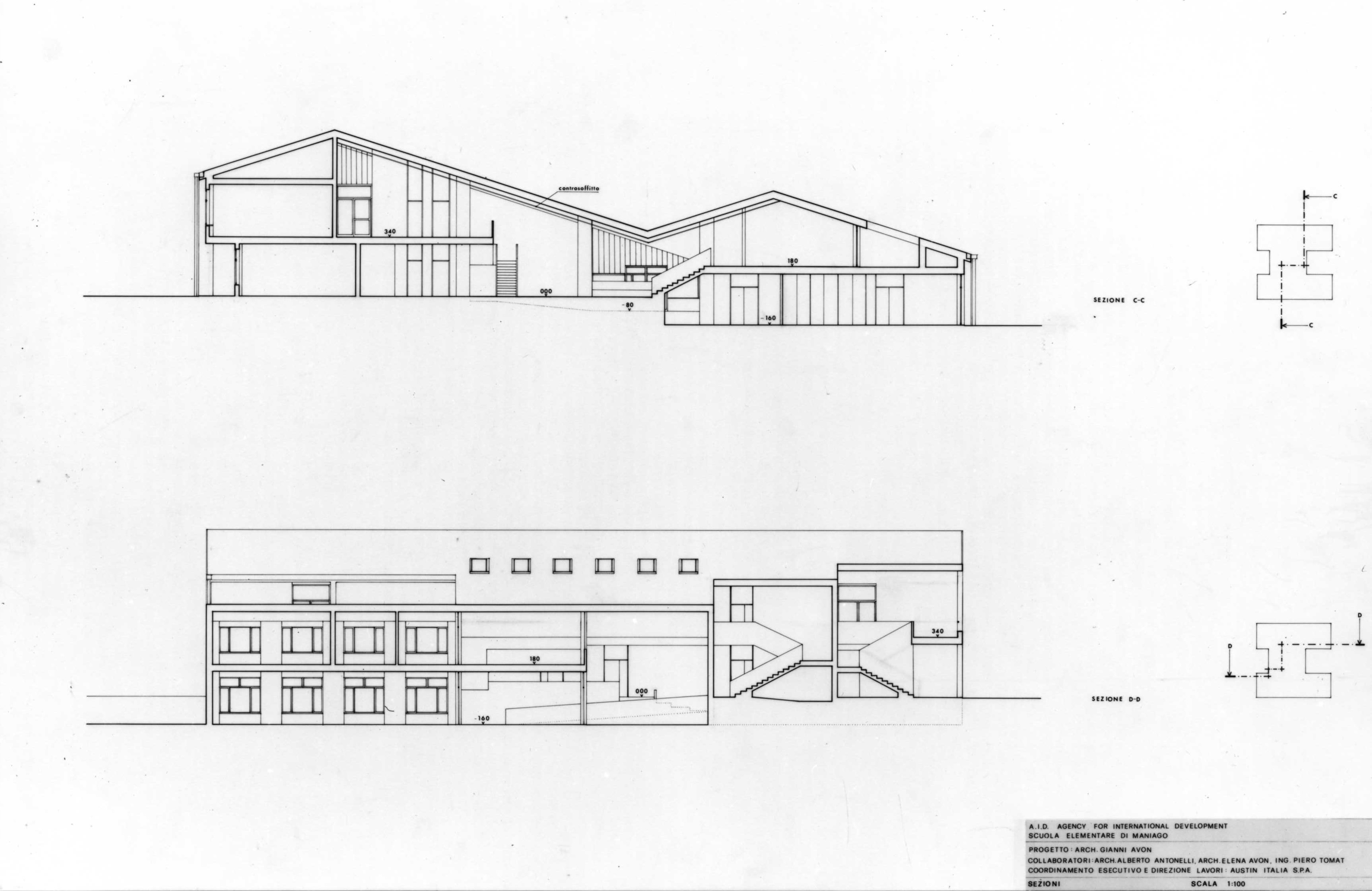 Sezioni dell'edificio