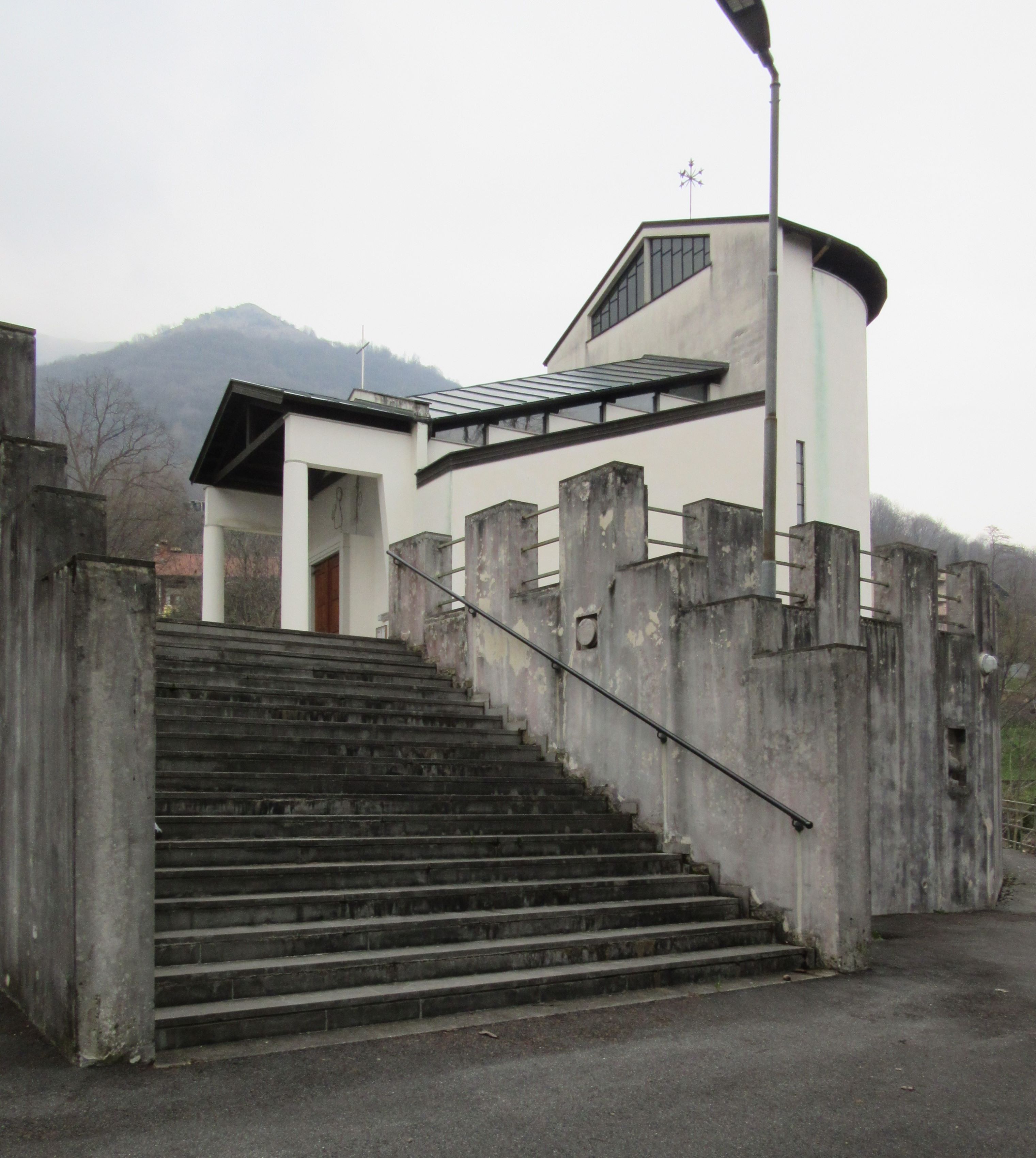Vista dalla scalinata d'ingresso