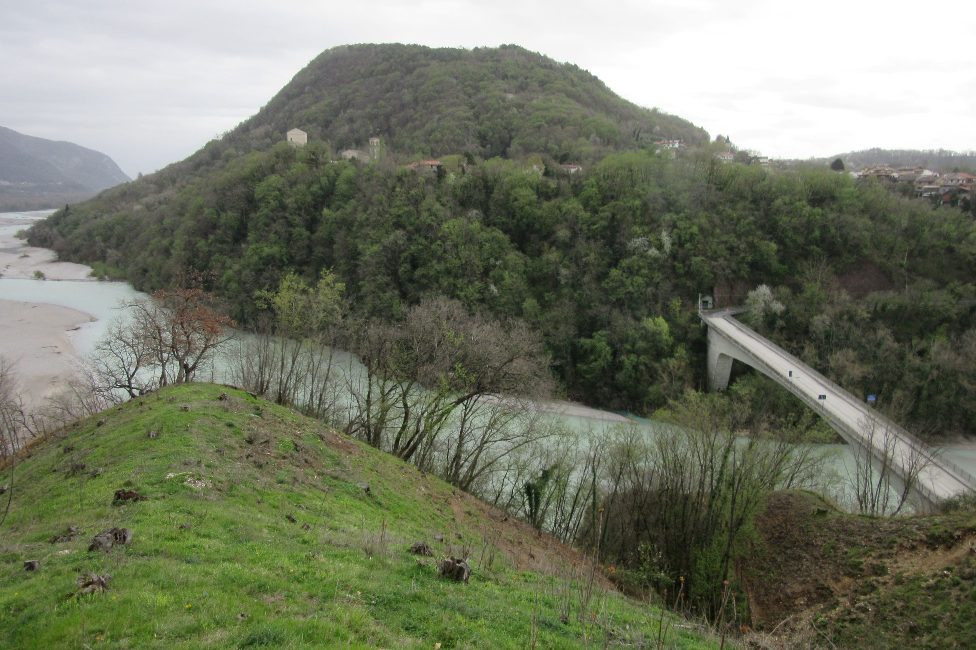 Vista dal sacrario militare di Pinzano