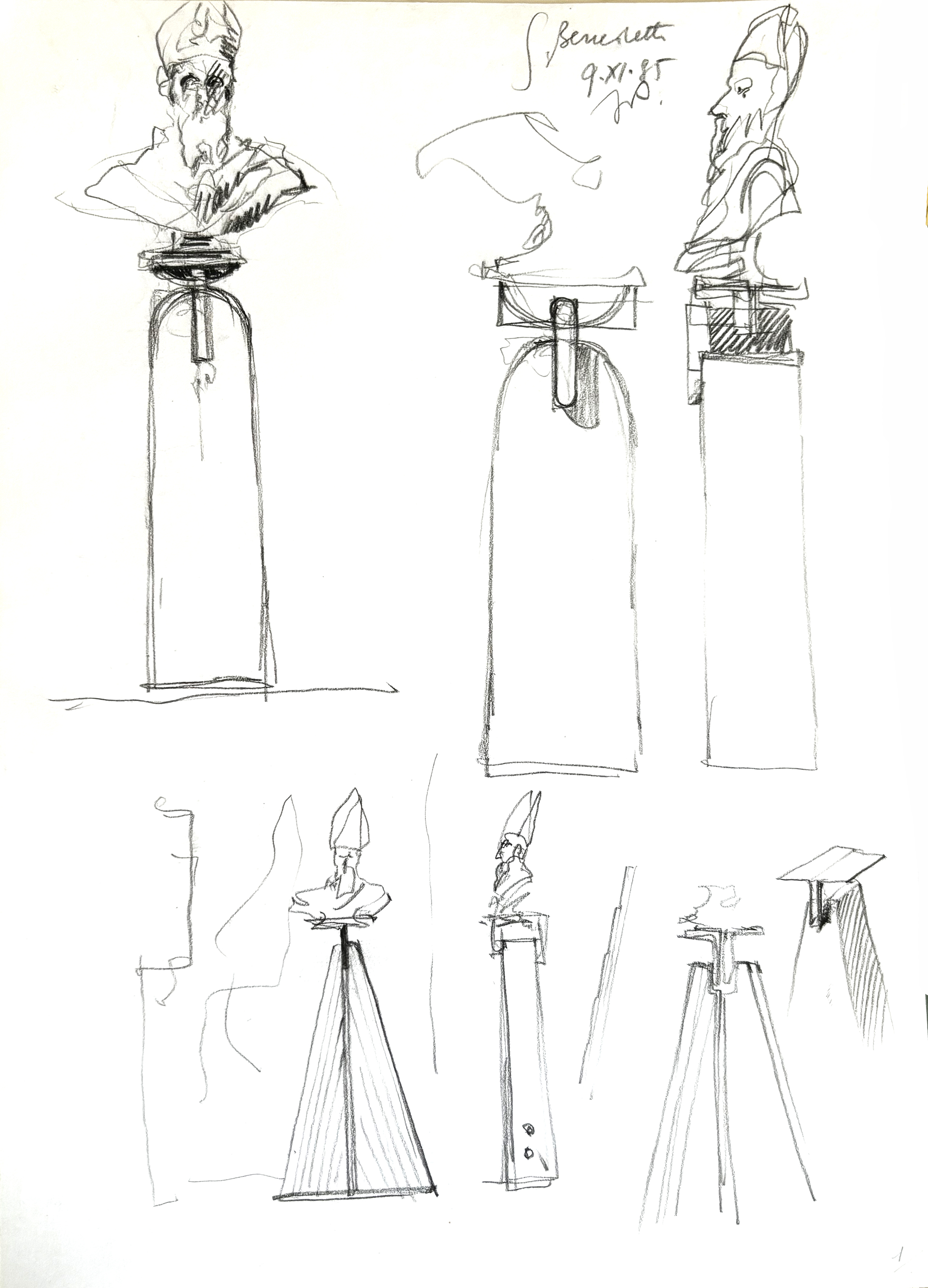 Disegno di progetto per l'allestimento 
