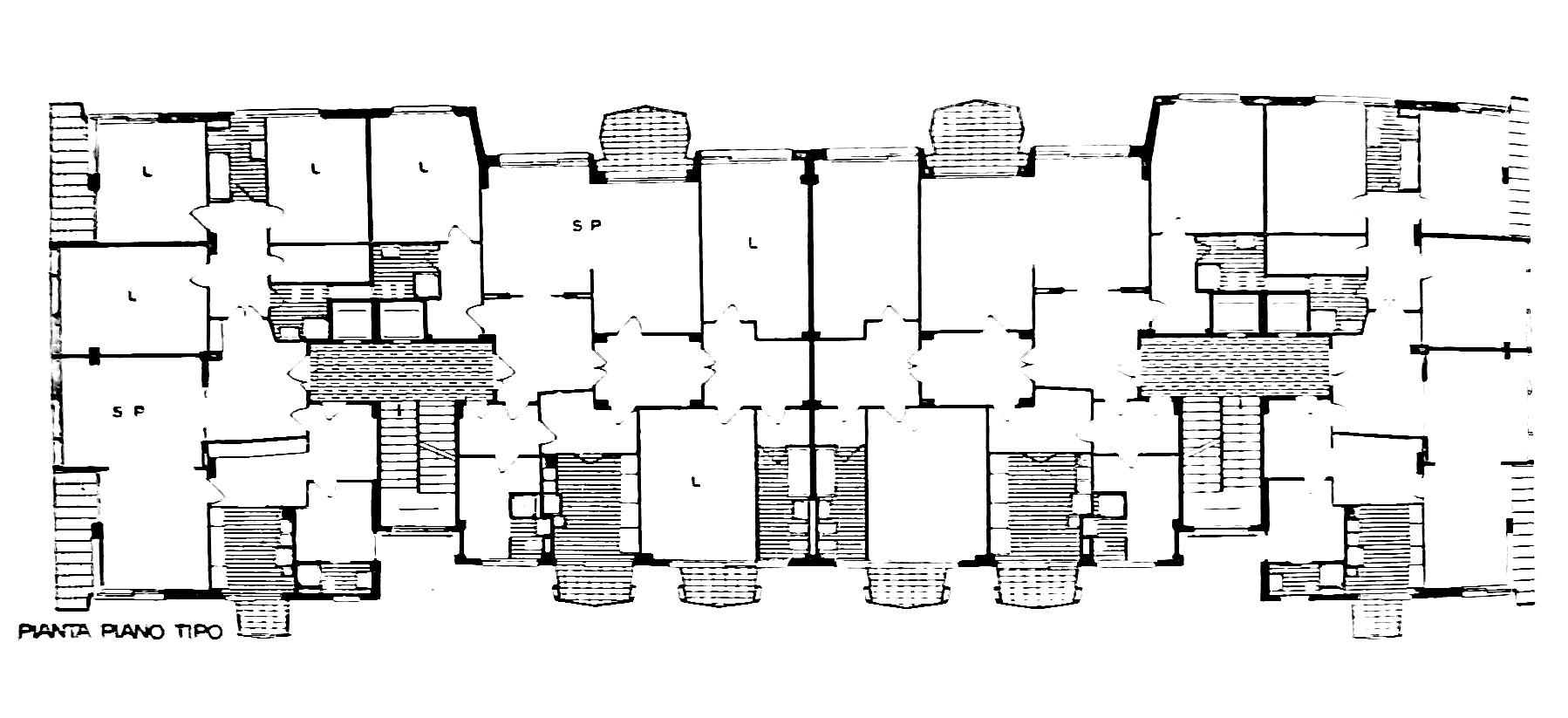 Pianta del piano tipo 