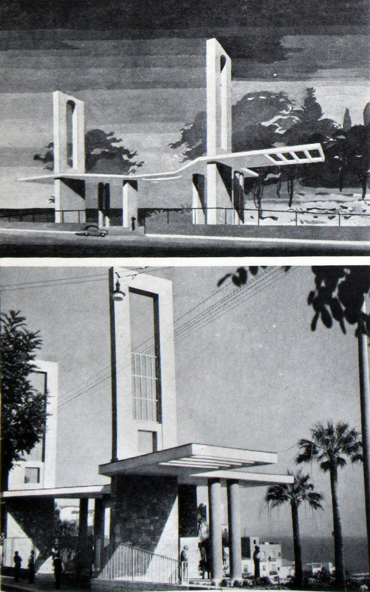 Vista dell'ingresso monumentale alla villa comunale 