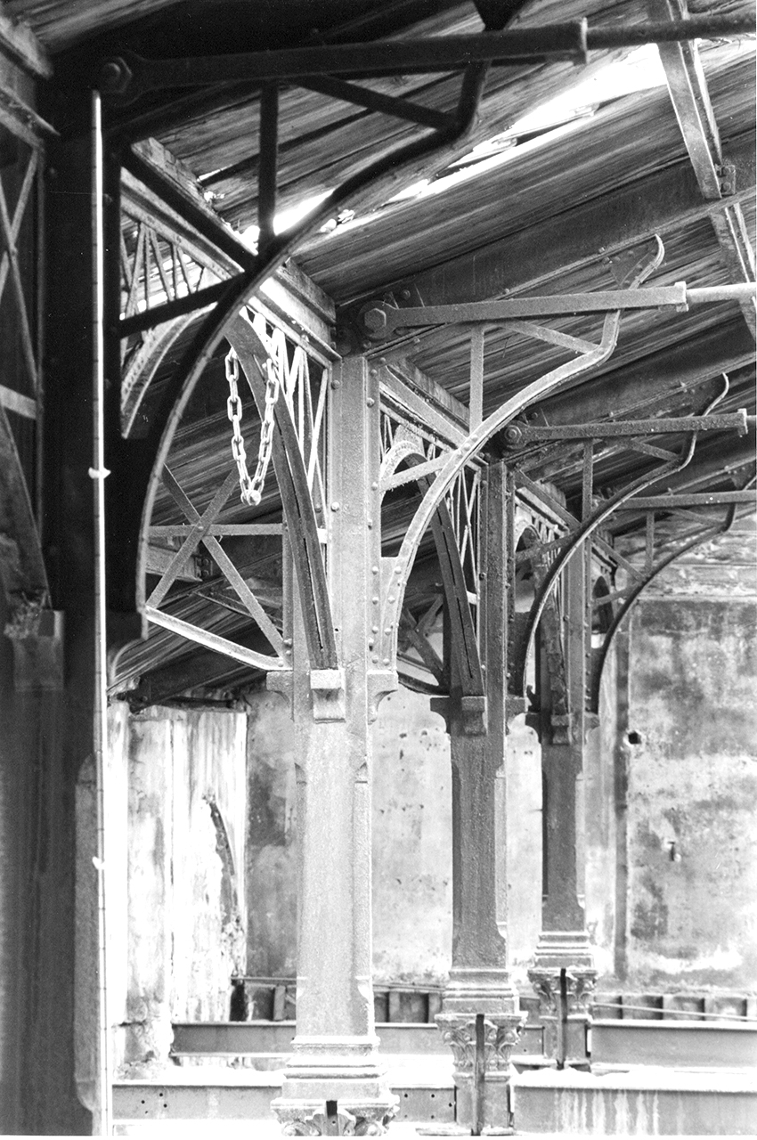 Stato di fatto delle strutture metalliche, prima dell'inizio dei lavori