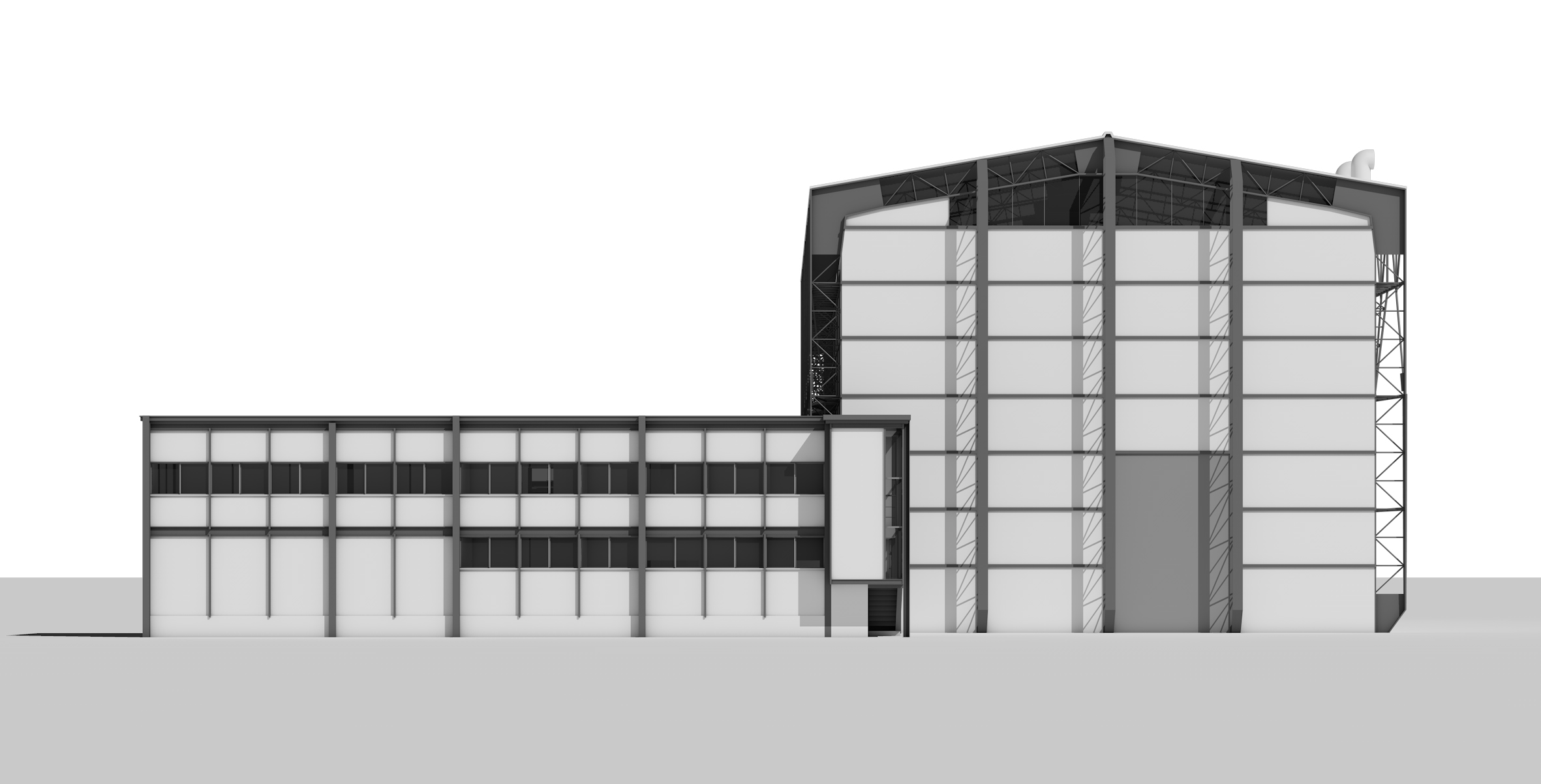 Ricostruzione virtuale, fronte nord