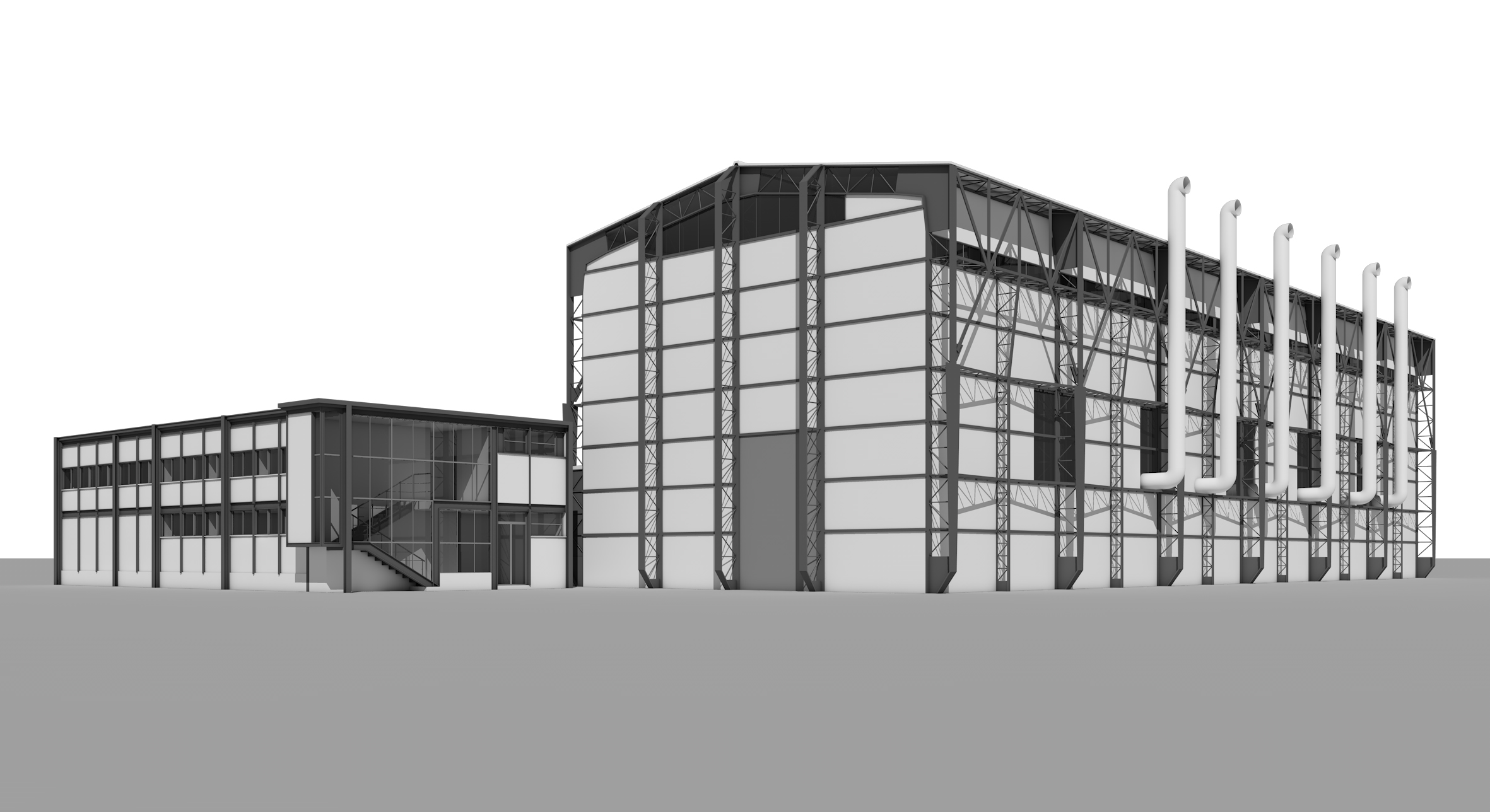 Ricostruzione virtuale, scorcio prospettico da ovest