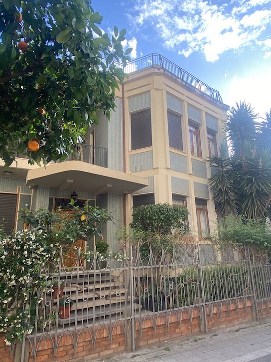 Prospetto via XXVII settembre - particolre terrazzo primo piano 