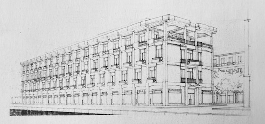 Veduta prospettica progetto 1938