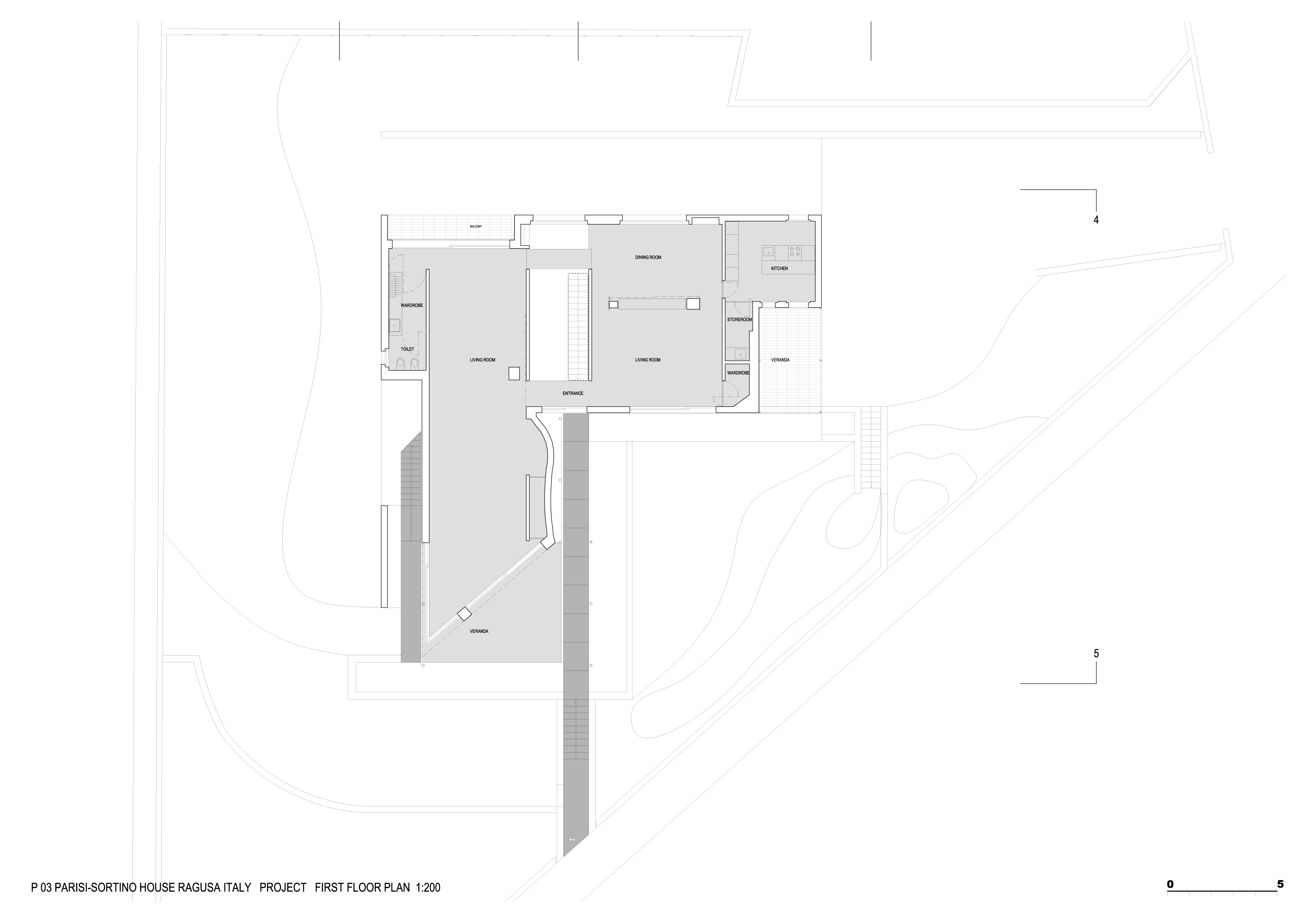 Planimetria della casa e degli spazi esterni 
