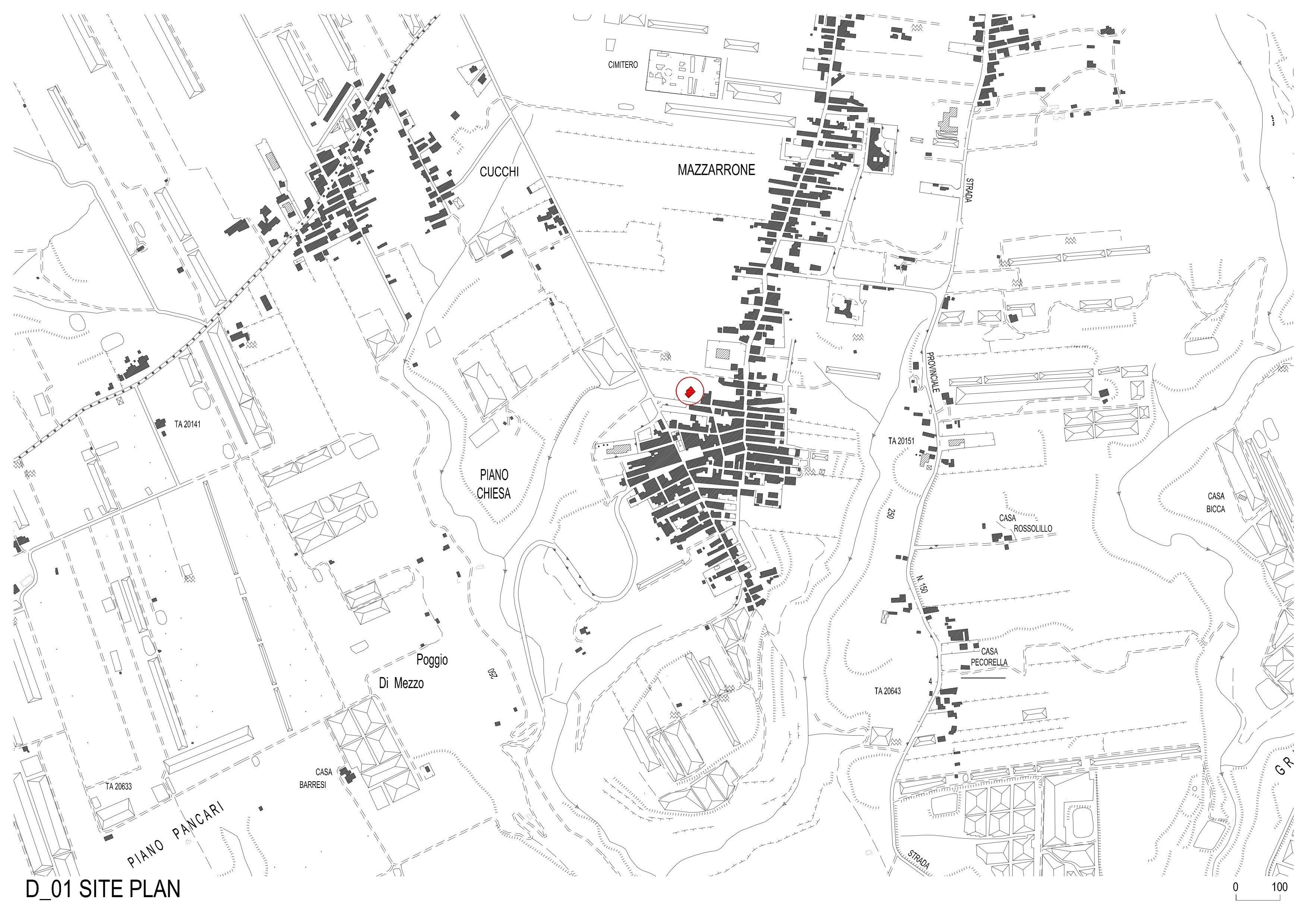 Planimetria con ubicazione dell'edificio