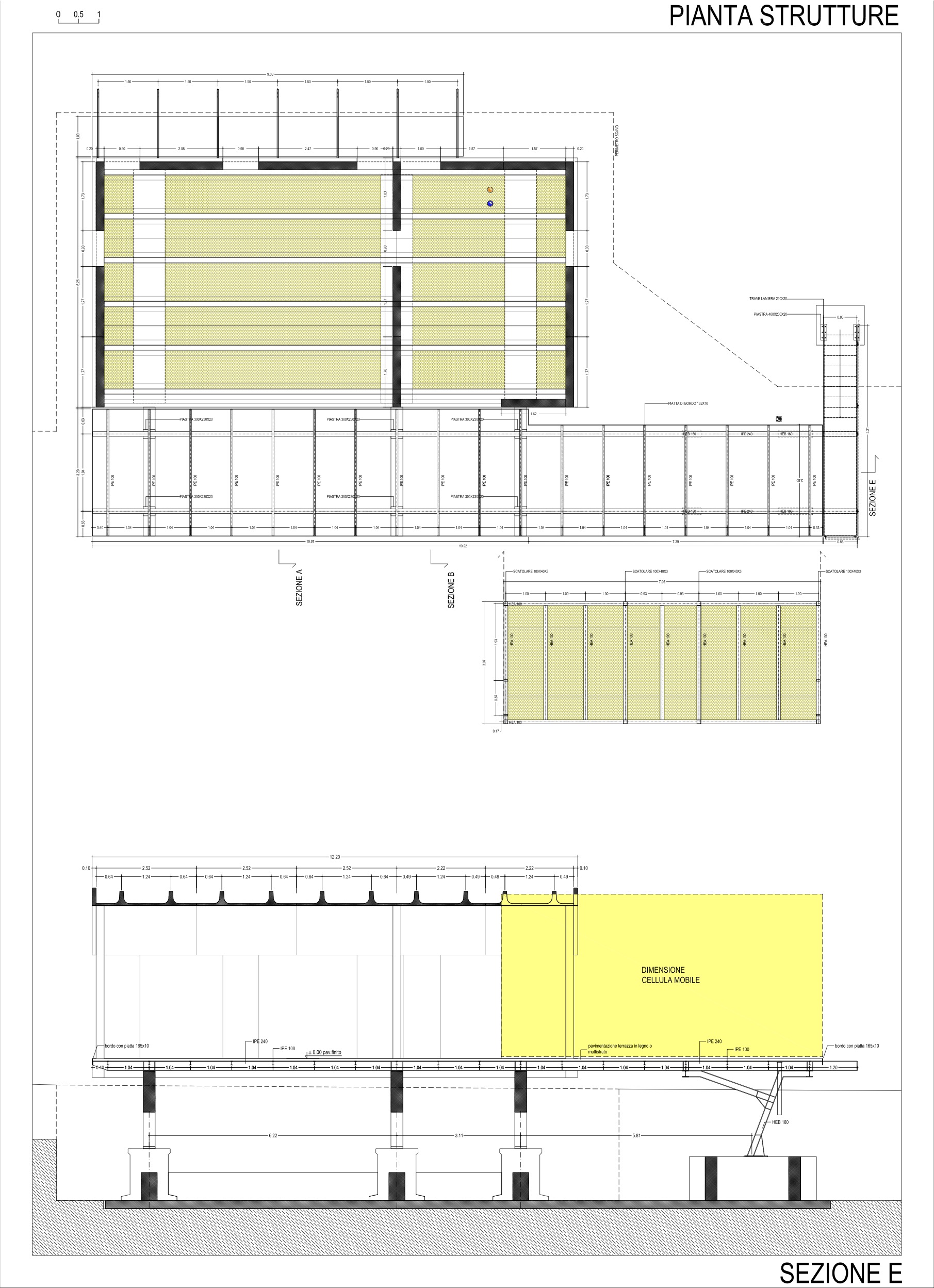 Pianta e sezione struttura