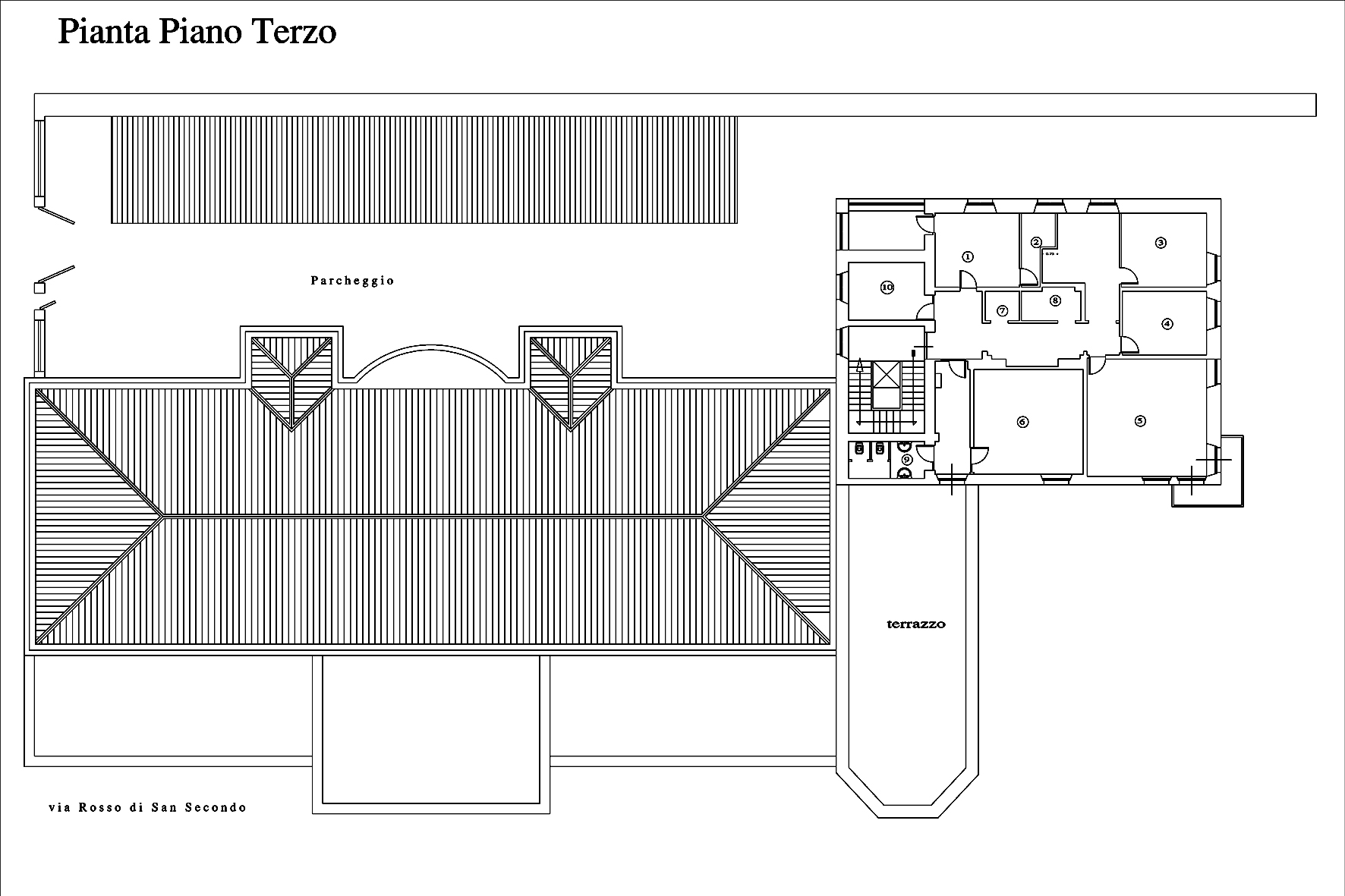 Pianta piano terzo