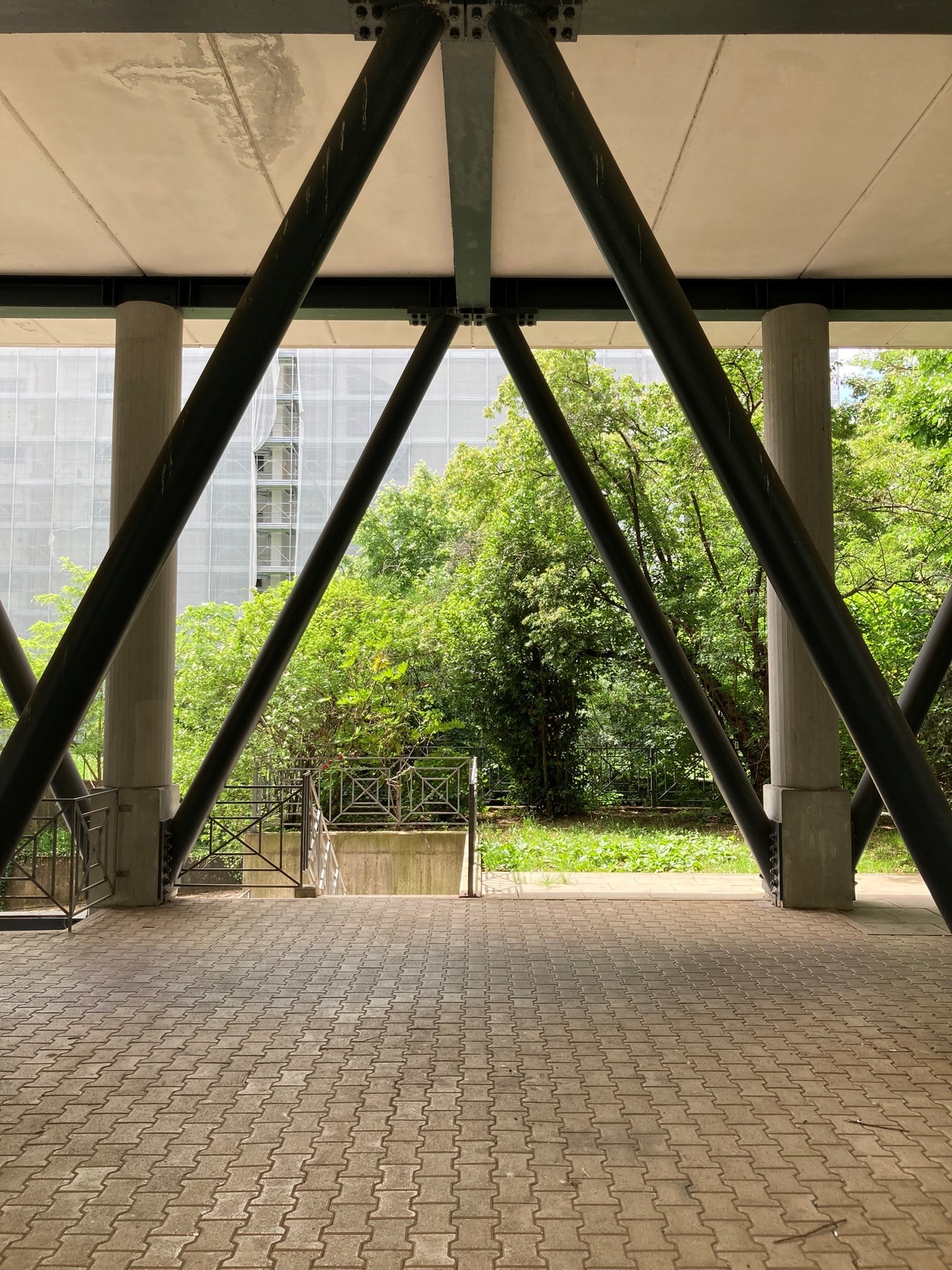 Dettaglio del portico d'ingresso