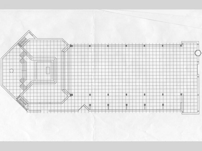Disegno del piano primo della Chiesa