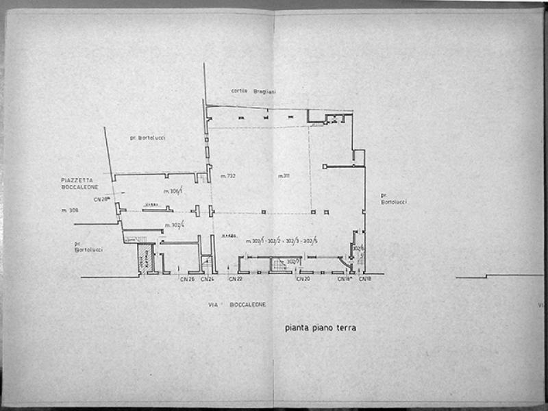 Pianta del piano terra dello stato attuale – scala 1:200 (1963)