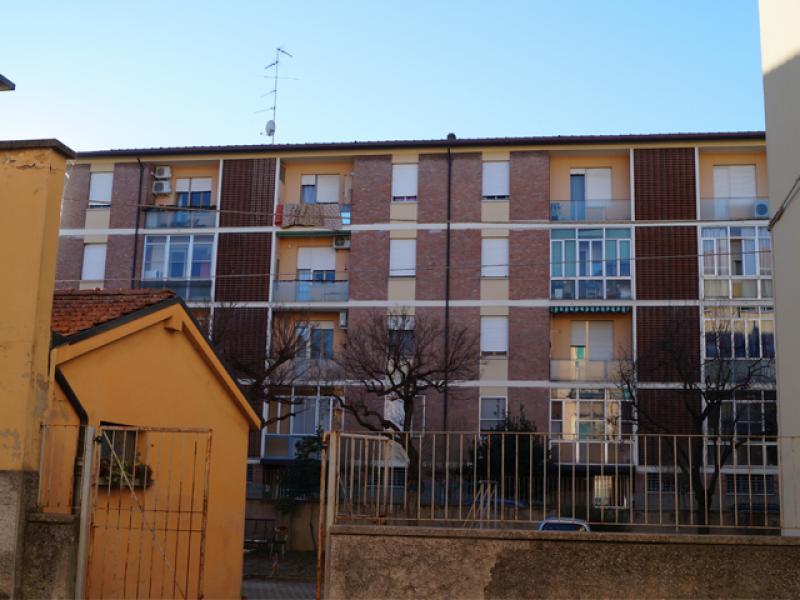 Vista del retro delle unità residenziali