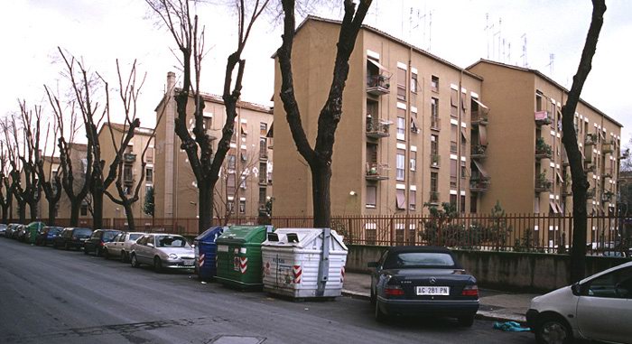 Vista della sequenza delle testate cieche