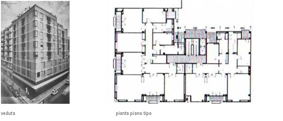 Veduta e pianta piano tipo