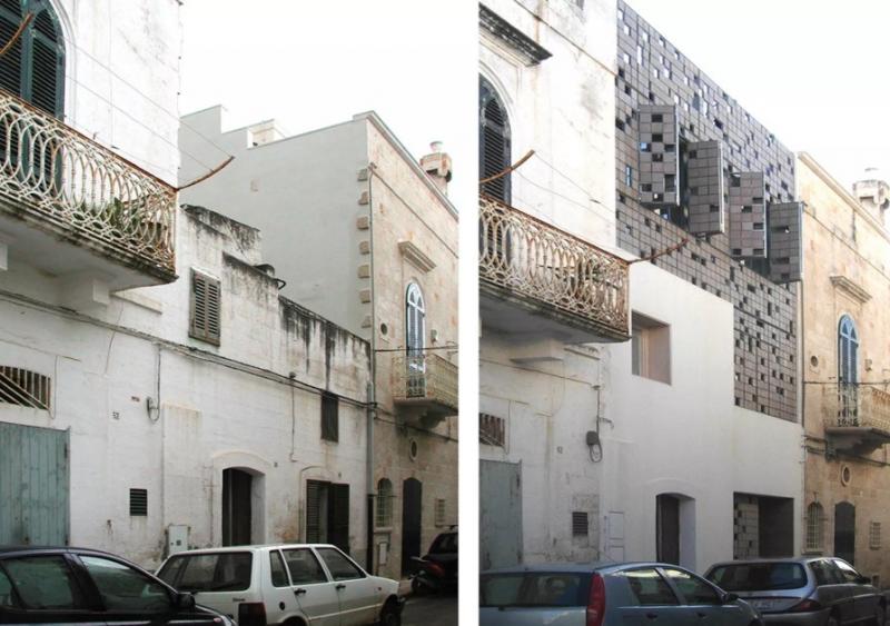 Foto prospetto pre e post intervento