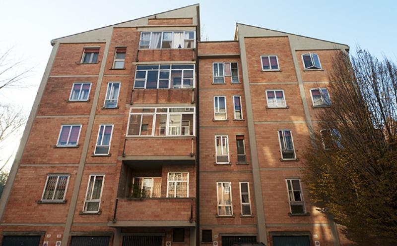 Facciata fabbricato su via Algeria, Complesso Gescal, Ferrara