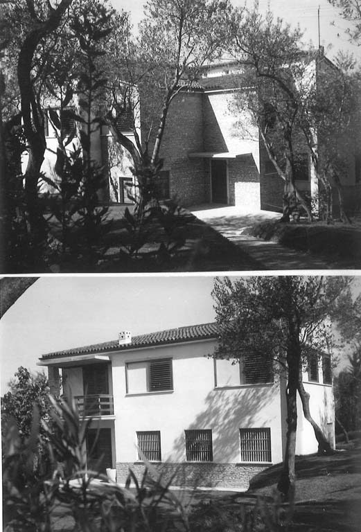 Villa Luzzati, Sirmione. Viste esterne. Copia xerografica impaginata su cartoncino