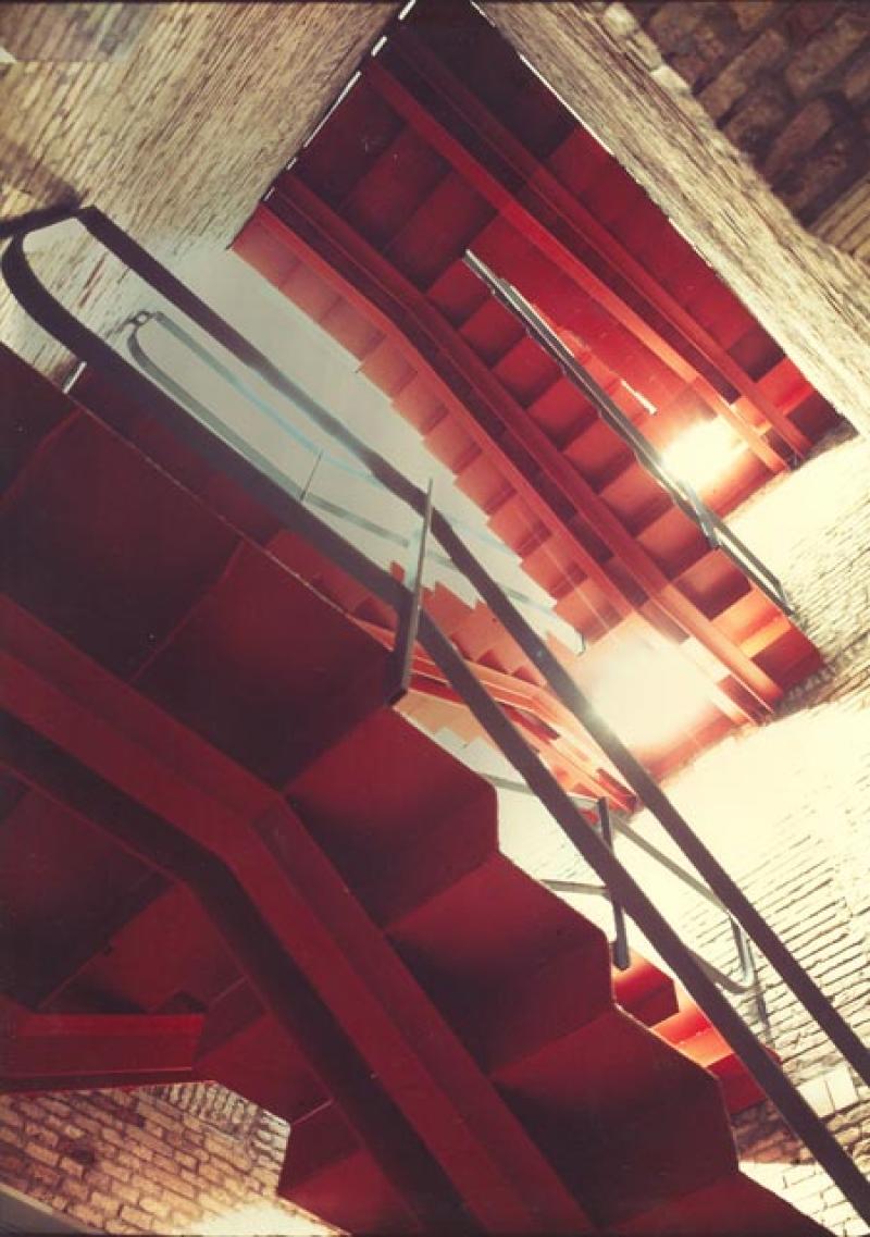 Vista del corpo scala ricavato nel cavedio