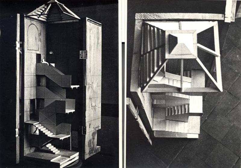 Plastici di studio del vano scala