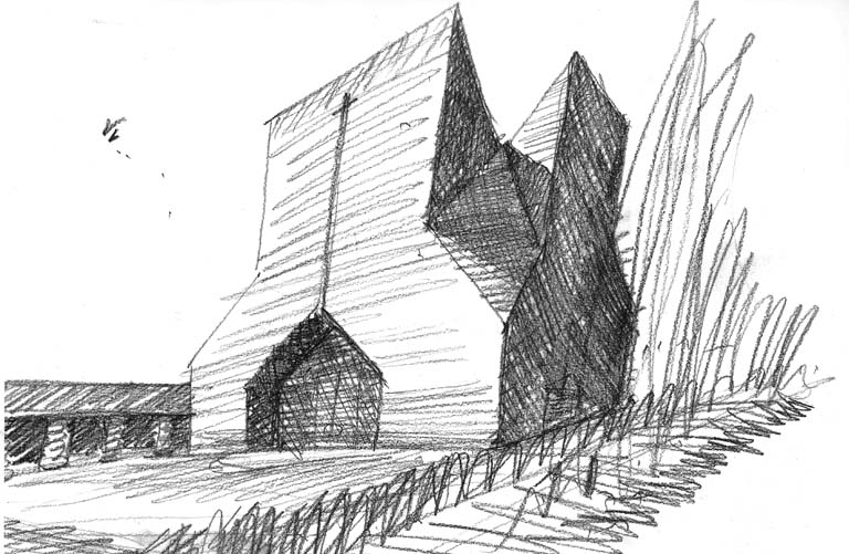 Mario Botta, schizzo della chiesa